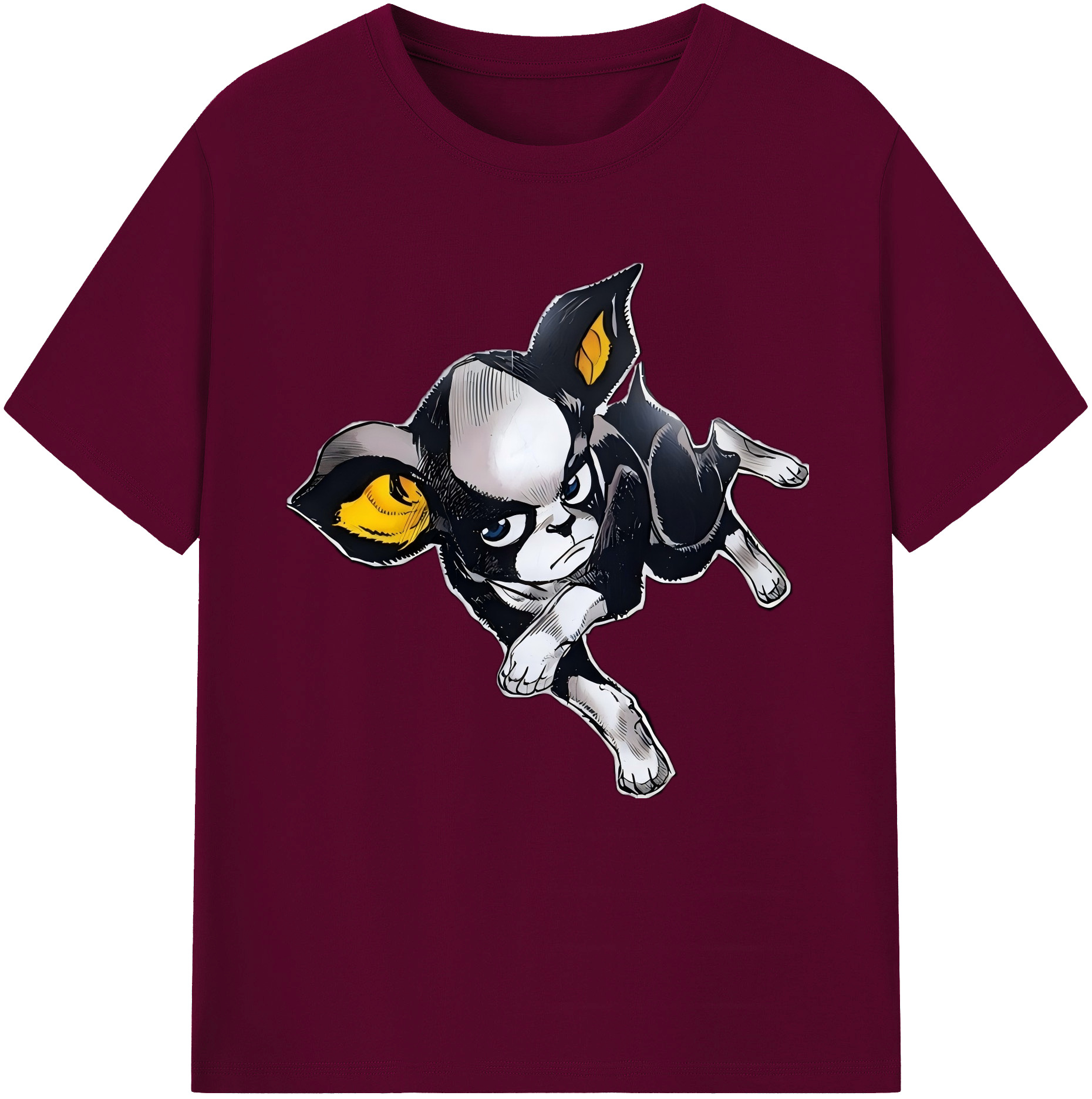 （画像用） ジョジョの奇妙な冒険 イギー JoJo's Bizarre Adventure Iggy レディースカジュアルプリントTシャツ（綿100％）